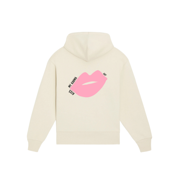 Kiss my karma hoodie natural