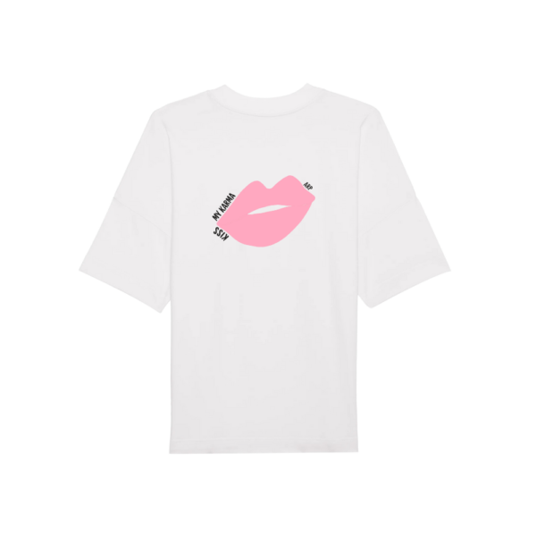 Kiss my karma tee white